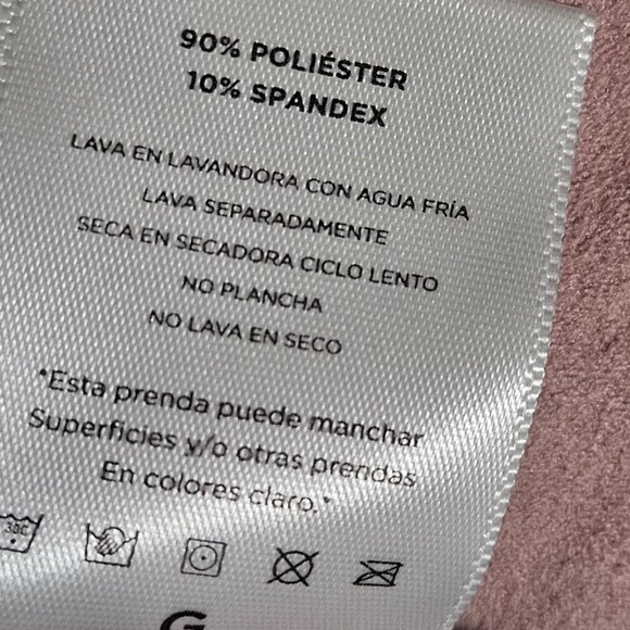 Mote Women's Asymmetrical Zip Jacket Pink L Minimalist Clean Girl Fall Layer - Picture 7 of 8